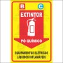  Extintor - Pó quimico - B - C - Equipamentos elétricos e líquidos inflamáveis